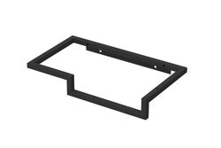 Stalen fonteinframe met handdoekhouder rechts  mat zwart 40x23