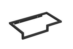 Stalen fonteinframe met handdoekhouder links mat zwart  40x23