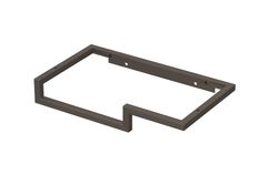 Stalen fonteinframemet handdoekhouder links geborsteld RVS 40x23