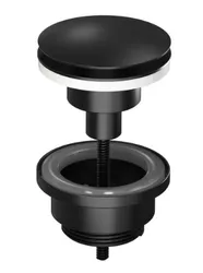 Afvoerplug stop& go mat zwart