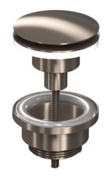 Afvoerplug stop& go brushed nickel