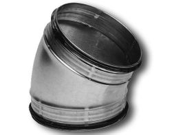 Coude pour conduit d'air circulaire, Sanutal air, 315mm, 30°, acier