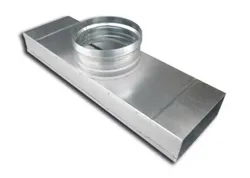 T-stuk 90gr haaks instortkanaal, Sanutal air Mecano, T-stuk 90gr haaks, 200x80mm, galva