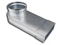 pièce de transition rectangulaire-circulaire Sanutal air Mecano Ø125mm 200x80mm