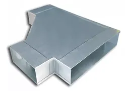 T-stuk 90gr stromend instortkanaal, Sanutal air Mecano, T-stuk 90gr stromend, 220x55mm, galva