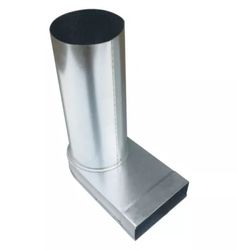 verloopstuk vierkant op rond Sanutal air Mecano Ø125mm 110x55mm