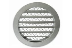 Grille de ventilation extérieure, Sanutal air RV, circulaire Ø125mm, diam. conduit Ø100mm, aluminium aluminium