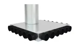 collecteur pour conduit d'air rectangulaire Sanutal air 99.CSK Ø200mm 18x63mm