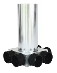 collecteur pour conduit d'air rectangulaire Sanutal air 99.CSK Ø125mm 6x63mm
