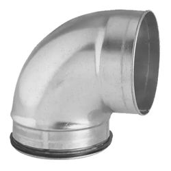 Coude pour conduit d'air circulaire, Sanutal air, 125mm, 90°, acier