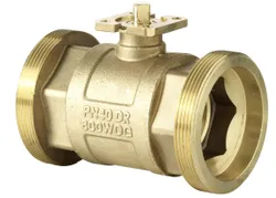 Tweewegkraan, Siemens, 6/4", PN40, messing, buitendraad