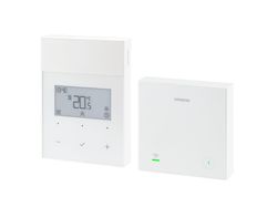 Klokthermostaat draadloos enkel verwarmen 2xAA batterij 1x ingang draadloos siemens