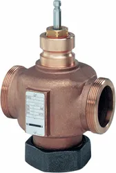 Tweewegkraan, Siemens VVG, 3/4", PN16, brons, buitendraad