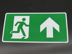 PICTOGRAM NOODUITGANG PLAATS in pst 300 x 150 mm Somati (ex 110308)