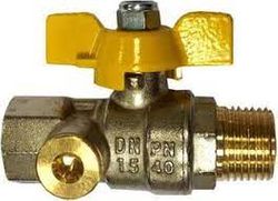 robinet à gaz DN 1/2" MF PN5 avec point de test 1/4" Soper