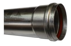 Conduit de fumées simple paroi, Soper, Ø80x500mm, aluminium, joint à lèvre