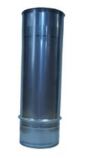 Enkelwandige rookgasbuis, Soper, Ø80x925mm, inox, met lipring