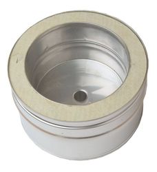 inox dubbelwandig dop met afloop d150 soper