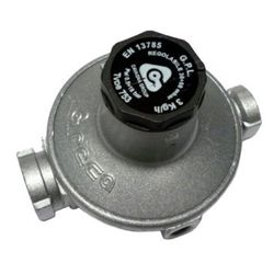 Régulateur de pression unique 30-50mbar Q 3kg/u 1/4F x 3/8F soper