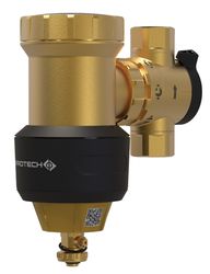 Vuilafscheider, Spirotech SpiroTrap HPF, 3/4" F, horizontaal/verticaal, met magneet extern