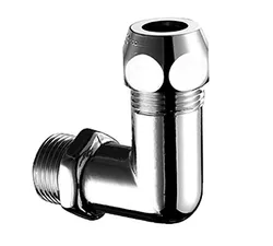 Knelovergangsknie, messing, 10mm x 1/2" M, (drink)water, Schell