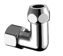 Knelovergangsknie, messing, 10mm x 1/2" F, (drink)water, Schell