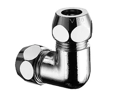 Knelovergangsknie, messing, 10mm x 3/8" M, (drink)water, Schell