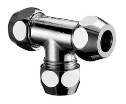 Knel-T, messing, 10mm, FFF, (drink)water, Schell