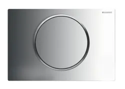 Duwplaat, Geberit Sigma10, tweeknops, kunststof, chroom, glanzend