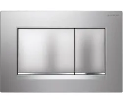 Duwplaat, Geberit Sigma30, tweeknops, kunststof, chroom, mat