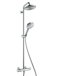 doucheset Hansgrohe Raindance tweegreeps chroom Select 240 Showerpipe Ecosmart