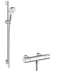 Glijstangset, Hansgrohe Crometta, 900mm, chroom, 2func