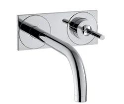 Mitigeur encastré, garniture de finition, Axor Uno², pour lavabo - encastré mural, thermostatisch, chromé