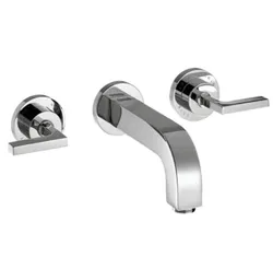 Afbouwdeel inbouwmengkraan, Axor Citterio, geschikt voor wastafel (inbouw in muur), thermostatisch, wit/chroom
