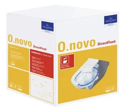 Wandwc, Villeroy & Boch O.novo, diep, open spoelrand, 36x56mm, wit, combipack