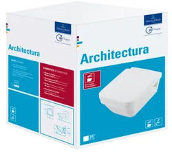 Wandwc, Villeroy & Boch Omnia architectura, diep, open spoelrand, 37x53mm, wit, combipack