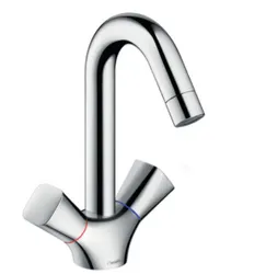 Wastafelmengkraan, Hansgrohe Logis, tweegreeps, chroom