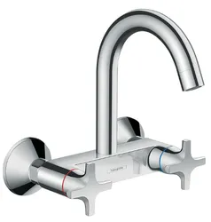 mitigeur de cuisine Hansgrohe mural bicommande chromé