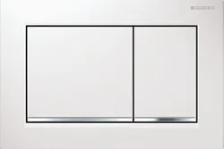 Duwplaat, Geberit Omega30, tweeknops, kunststof, wit, mat