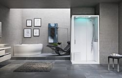 Douchecabine, Novellini Eon, rechthoekig, 1200x900mm, chroom