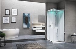 Cabine de douche, Novellini Eon, rectangulair, 800x800mm, blanc