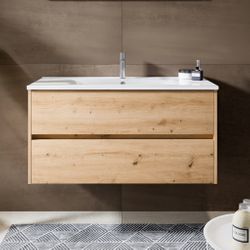 meuble de lavabo Riho Porto 1000x520x450mm chêne