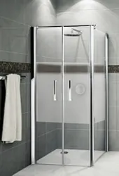 Zijwand douche, Novellini Giada 2B+F2B, 1950x750mm, chroom, antikalkbehandeling