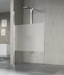 Inloopdouche, Novellini Giada H, 1950x1000mm, veiligheidsglas gedeeltelijk gesatineerd, wit