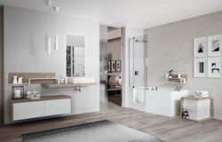 paroi de baignoire Novellini Iris paroi simple pivotante avec élément fixe à gauche Comby