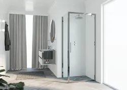 Douchedeur, Novellini Kuadra 2.0, draaideur met vast paneel, B: 670 - 710mm, H: 2000mm, veiligheidsglas