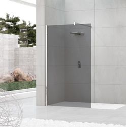 Douche à l'italienne, Novellini Kuadra H, 2000x1200mm, verre de sécurité non-traité, chromé