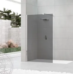 Inloopdouche, Novellini Kuadra H, 2000x1200mm, veiligheidsglas onbehandeld, chroom