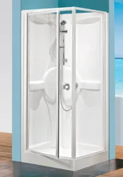 Douchecabine, Novellini Media G, rechthoekig, 800x800mm, wit