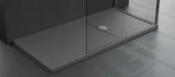 Douchebak, Novellini Olympic Plus, 1200x1000mm, grijs, kunststof